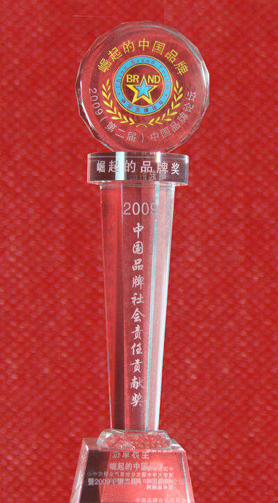 《2009中國品牌社會責(zé)任貢獻(xiàn)獎》